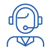 representative wearing a headset icon